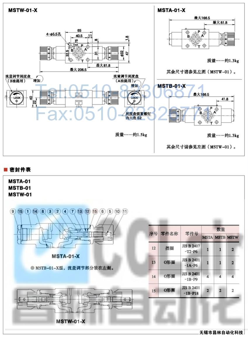 MSTA-01-X-10,MSTB-01-X-10,MSTW-01-X-10,疊加式溫度補償單向節(jié)流閥,榆次油研YUKEN疊加式溫度補償單向節(jié)流閥