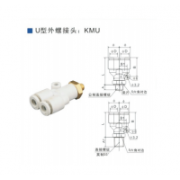 SMC型外螺接頭KMU03-M3，KMU23-M3，KMU03-M5，KMU23-M5，KMU04-M3，KMU04-M5，KMU04-M6，KMU04-01S，KMU06-M3，KMU06-M5，KMU06-M6，KMU06-01S，